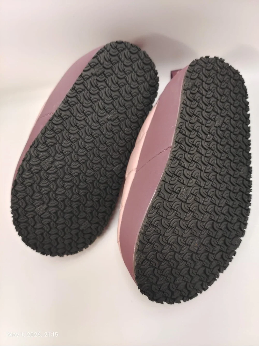 The North Face Kids Pink & Mauve Quilted Slip-On Slippers